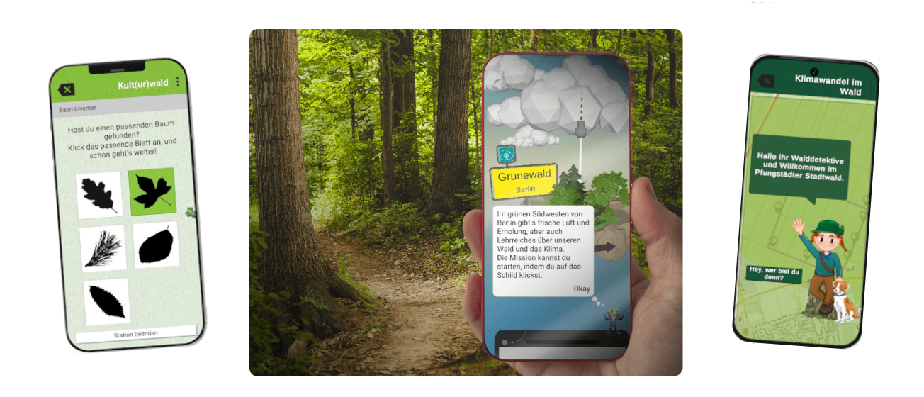 Mit dem Smartphone in den Wald