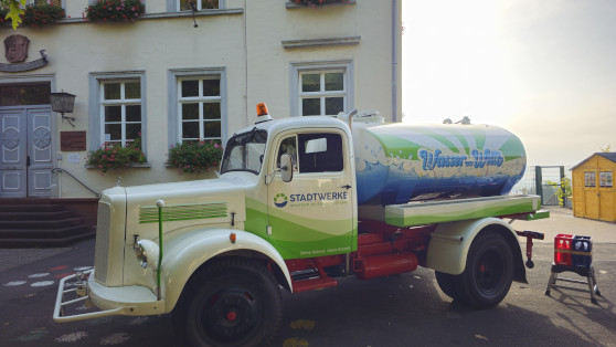 Wasser Willy: der rollende Botschafter zum THema TRinkwasser der Stadt Neustadt a.d.W.